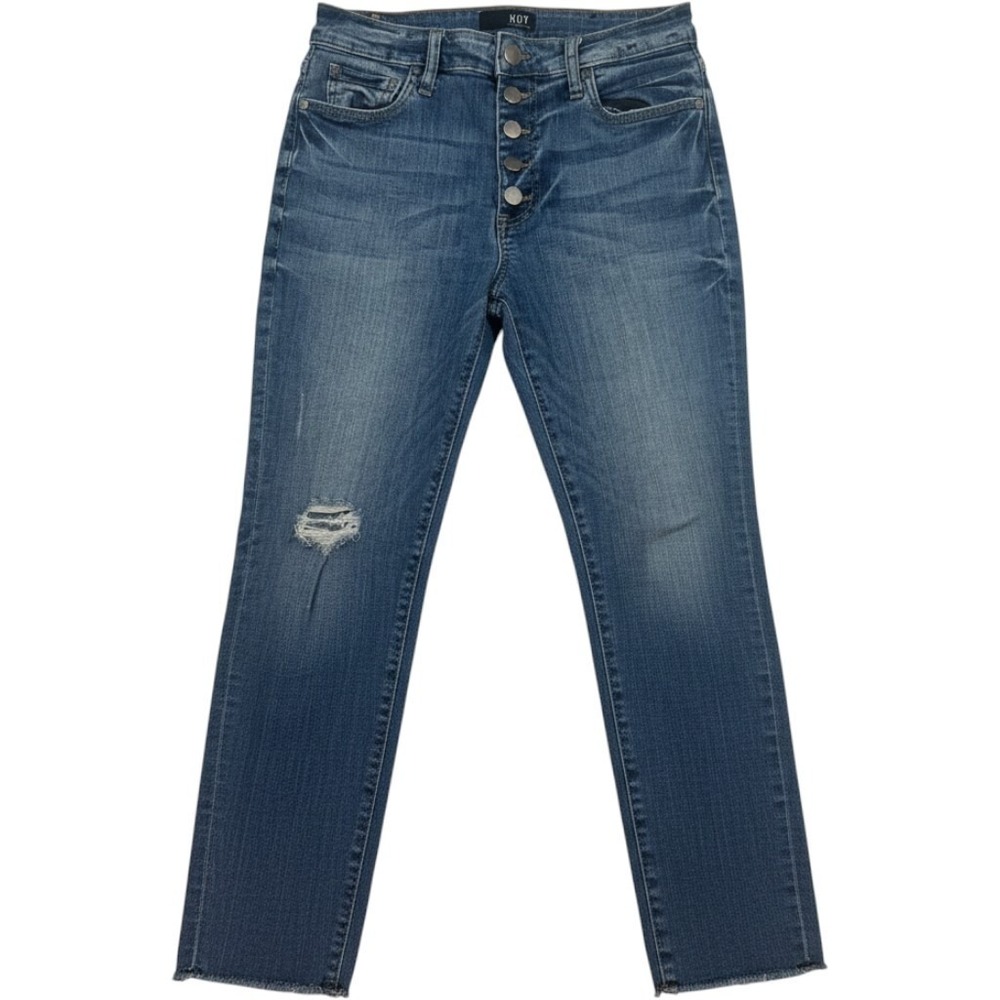 KUT from the Kloth Connie High Rise Ankle Skinny Jeans Blue Button Fly Size 10
